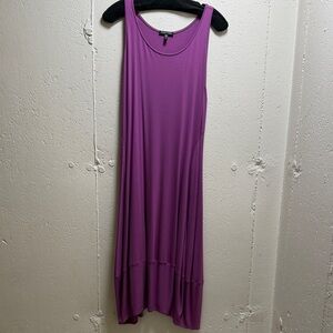 Elegant Purple Knit Sleeveless Dress